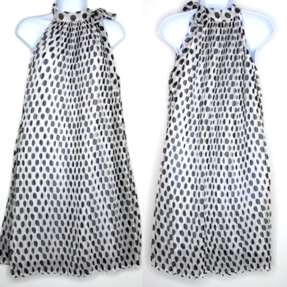 20 SOMETHING POLKA DOT PLEATED DRESS